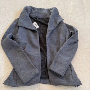 Banana Republic Gray Knit Wrap Cardigan Jacket Tie Back Size Medium NWT